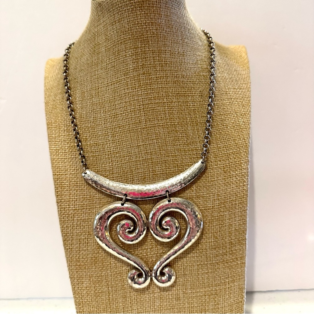 Brighton Statement Necklace “Genoa Scroll” Large … - image 2